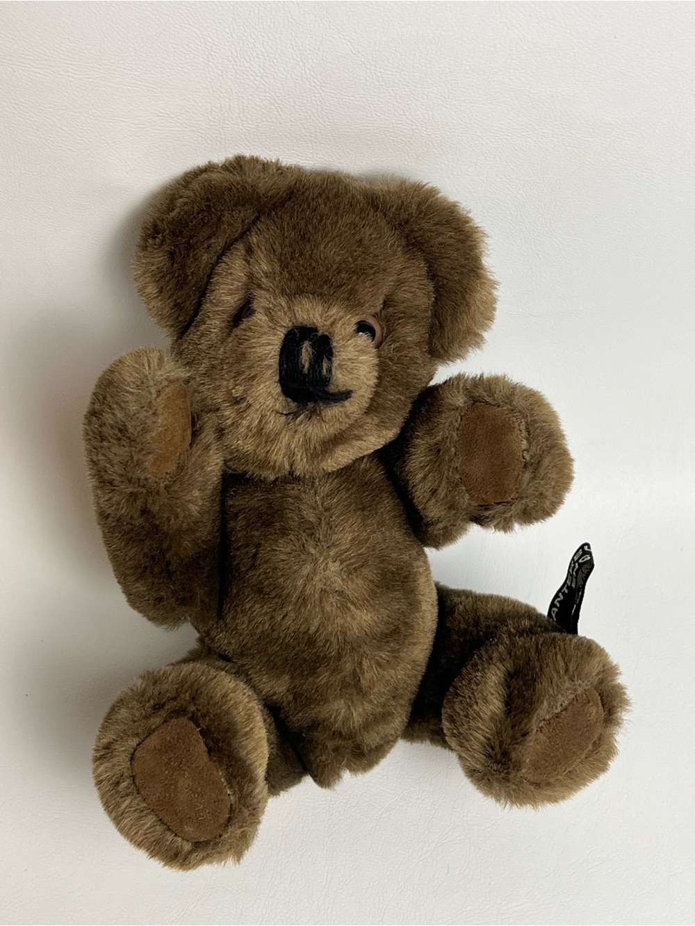 Vintage Canterbury Bear Jointed Plush Stuffed Animal Toy England Dark Brown